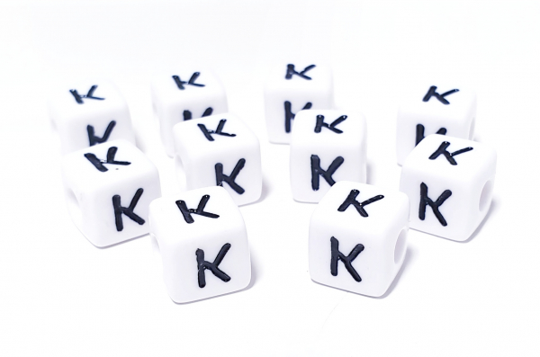 1x10 Kunststoffbuchstaben "K" 10x10mm